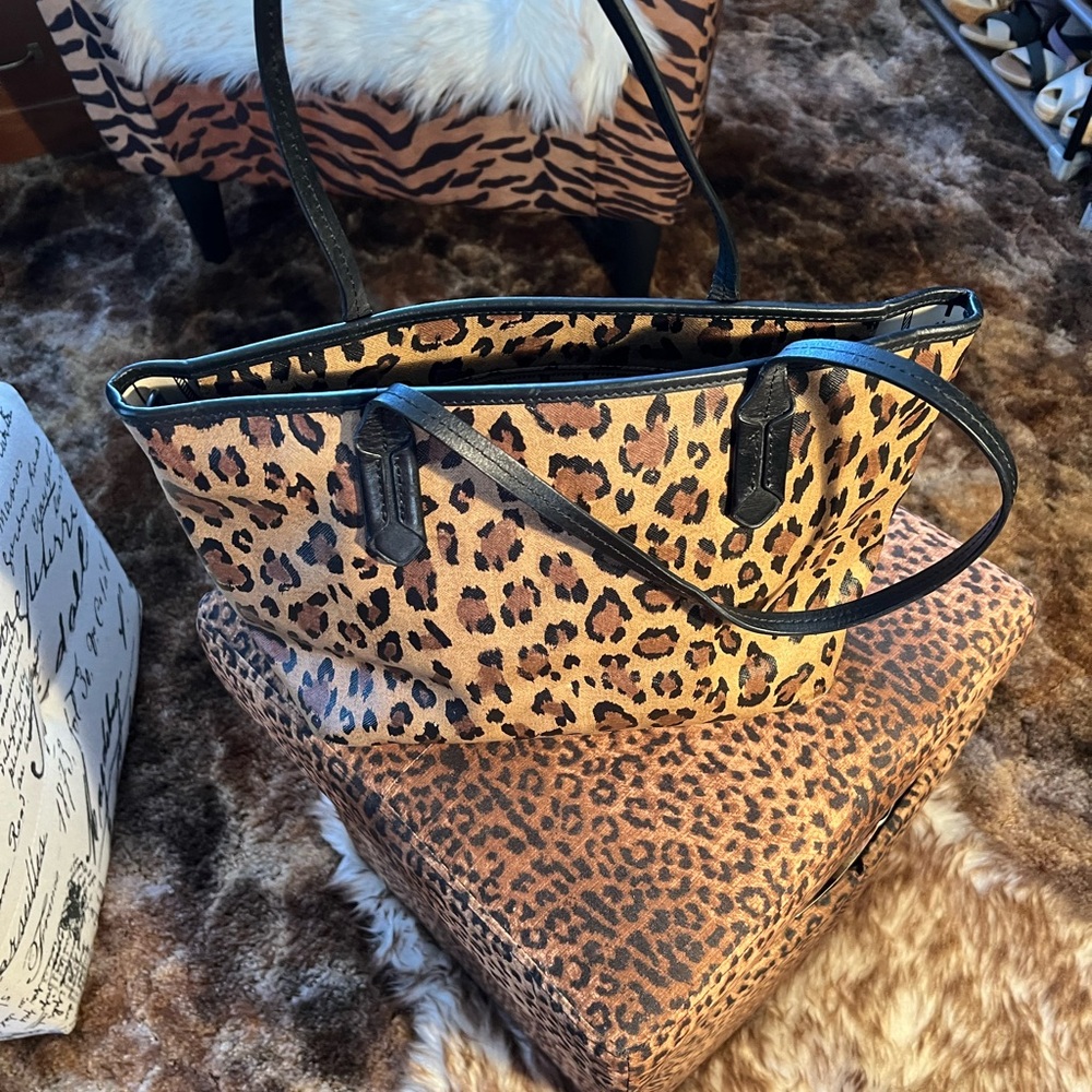 Lauren Ralph Lauren Leopard Print Tote Bag - Brown and Black - Picture 13 of 14